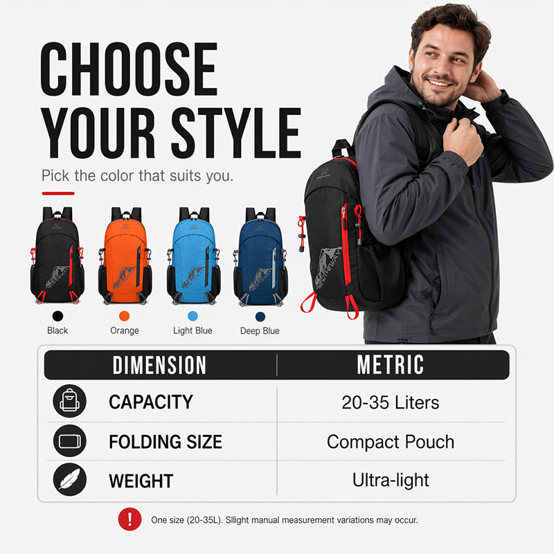 📢📢50% OFF !! ⏰Foldable Waterproof Camping Backpack