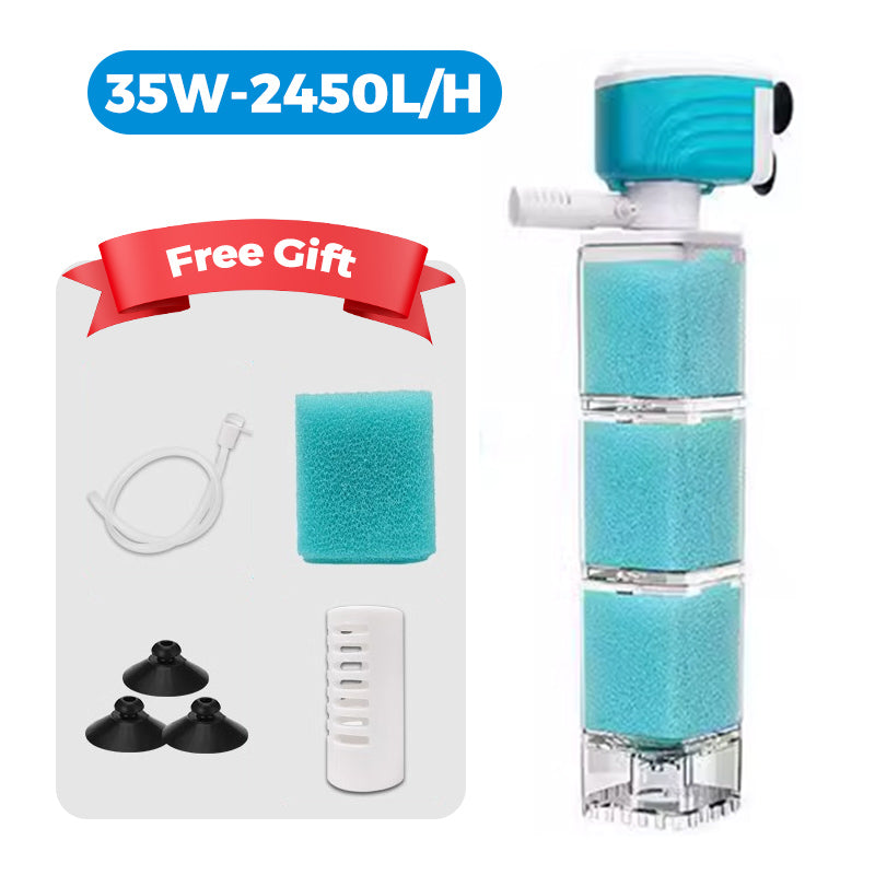 ⏰50% off Final Day⏰ Automatic Aquarium Filter System – Multi-Stage, Ultra-Quiet, Plug & Play 🐠
