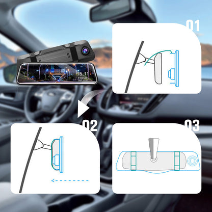 🔥2026 Hot Sale✈️Touch Screen Rear View Mirror Dash Cam Smart Mirror