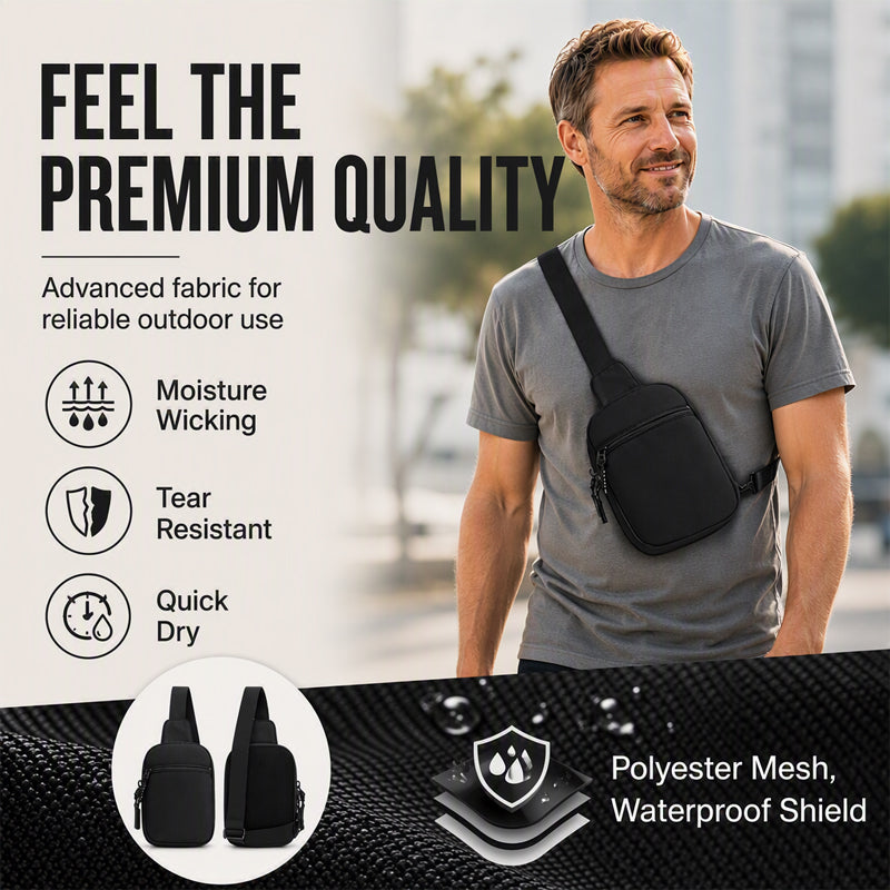 🎒50% OFF NOW ! ✨Upgraded 2.0 Travel Sling Bag | Anti-Theft, 500D Nylon, RFID Protection — Limited Time 50% Off