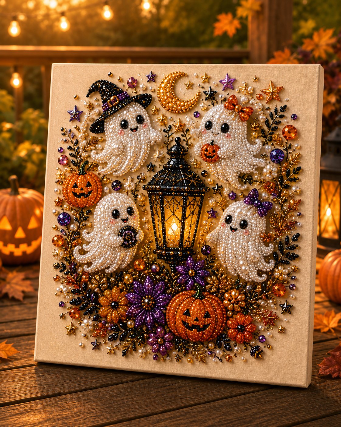 🏠 LIMITED-TIME 50% OFF! ✨Halloween Pearl Art DIY Kit – Turn Tiny Pearls into Spooky-Cute Magic