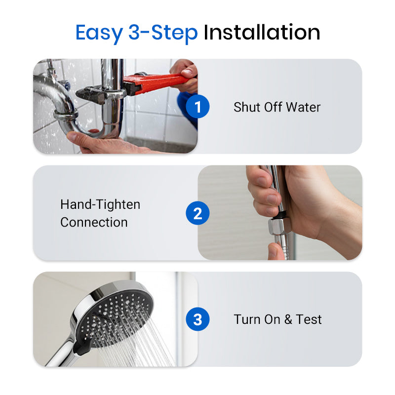 🚿High-Pressure Adjustable Rainfall Shower Head - 360° Adjustable Angle, Easy-Clean Nozzles & Universal Fit for Refreshing Showers💦📦