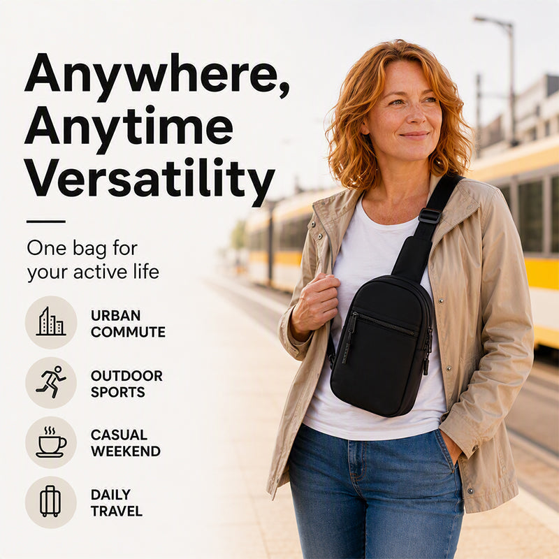 🎒50% OFF NOW ! ✨Upgraded 2.0 Travel Sling Bag | Anti-Theft, 500D Nylon, RFID Protection — Limited Time 50% Off