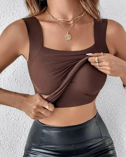 🔥Last Day 49% OFF💖Women’s U Neck Thermal Tank Tops with Built-In Bra