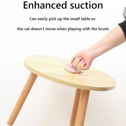 Automatic cat toy with strong suction cup