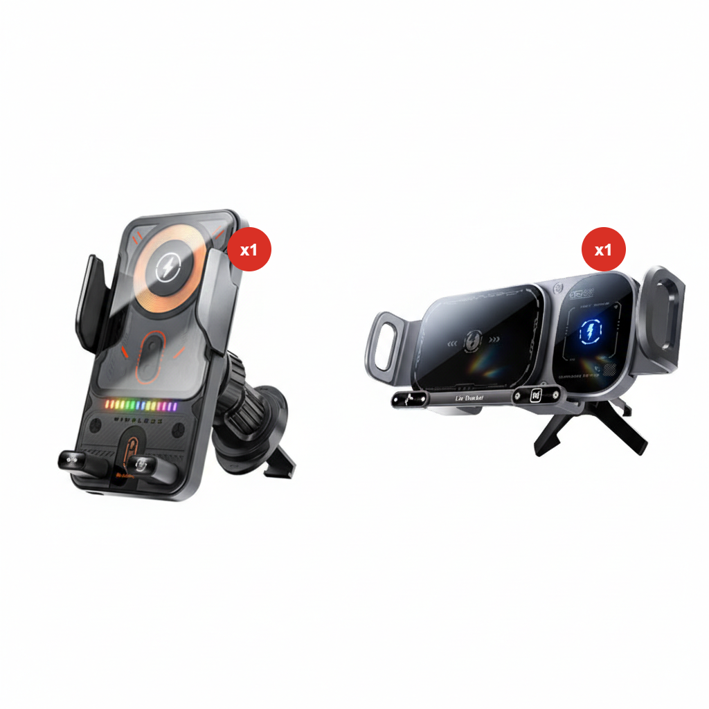 📢📢50%  OFF !! ⏰Over 50,000 sold! 📱Smart 2-in-1 Car Rotating Mobile Phone Holder & Wireless Charger⚡