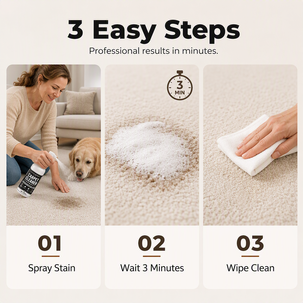 ✨🧽 Deep Cleaning Carpet Cleaner Spray – Lifts Stains & Odors, Fast-Dry, No Rinse! 🏠💨