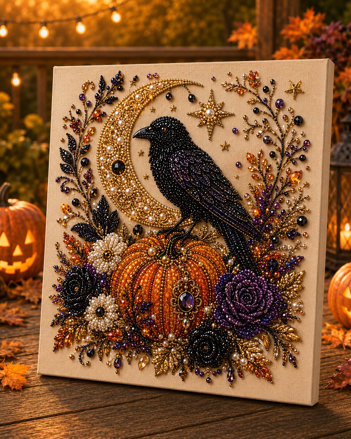 🏠 LIMITED-TIME 50% OFF! ✨Halloween Pearl Art DIY Kit – Turn Tiny Pearls into Spooky-Cute Magic