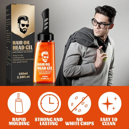 🔥Big Sale 50% OFF🔥One-Comb Shaping-Styling Gel Comb| Sweat-Resistant Gel | Non-Greasy Formula