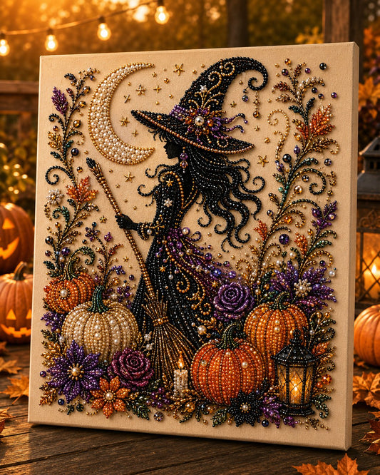 🏠 LIMITED-TIME 50% OFF! ✨Halloween Pearl Art DIY Kit – Turn Tiny Pearls into Spooky-Cute Magic