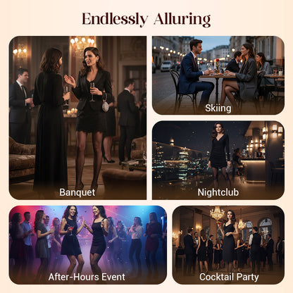 Value Bundle: 8D Oil-Sheen Rose Lace Stockings