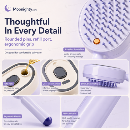 💧 Electric Spray & Massage Hairbrush – soothing scalp massage, fine mist spray & smooth hair care, detangling, nourishment & relaxation ✨