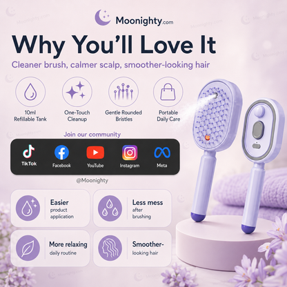 💧 Electric Spray & Massage Hairbrush – soothing scalp massage, fine mist spray & smooth hair care, detangling, nourishment & relaxation ✨