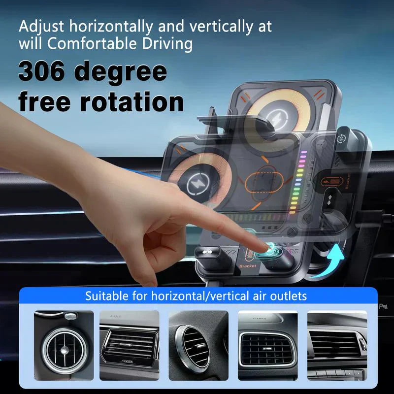 📢📢50%  OFF !! ⏰Over 50,000 sold! 📱Smart 2-in-1 Car Rotating Mobile Phone Holder & Wireless Charger⚡