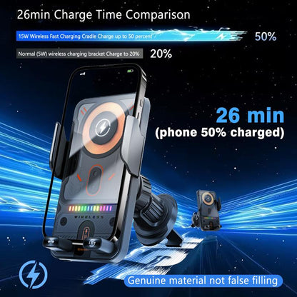 📢📢50%  OFF !! ⏰Over 50,000 sold! 📱Smart 2-in-1 Car Rotating Mobile Phone Holder & Wireless Charger⚡