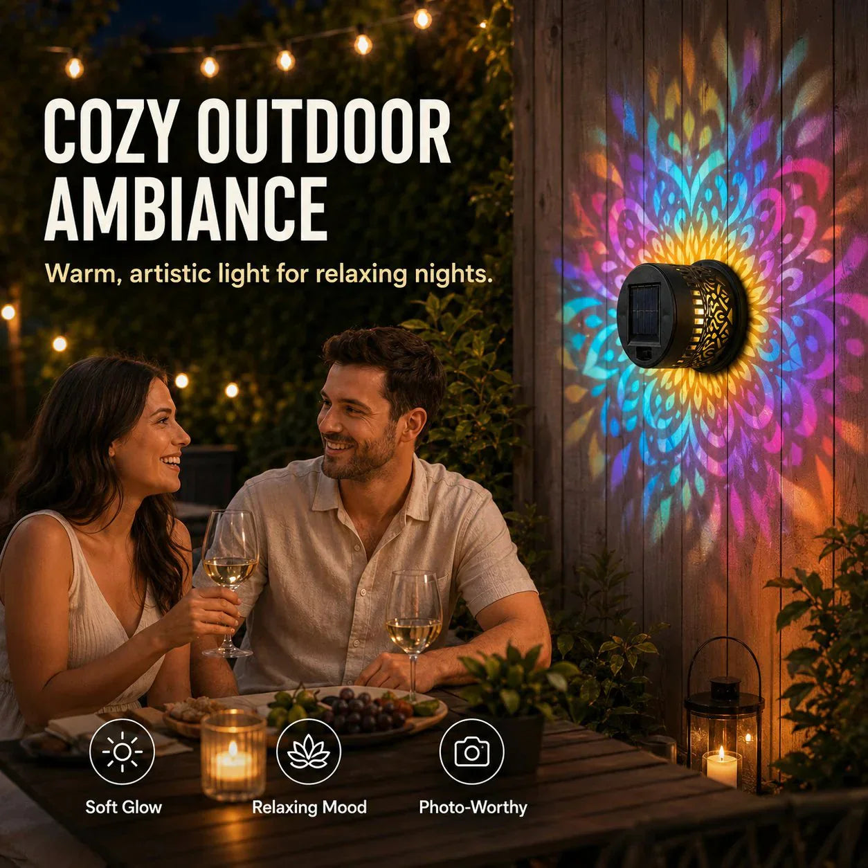 💡💓Surprise Price🔥Solar-Powered Mandala Projector Light🎁🏠6