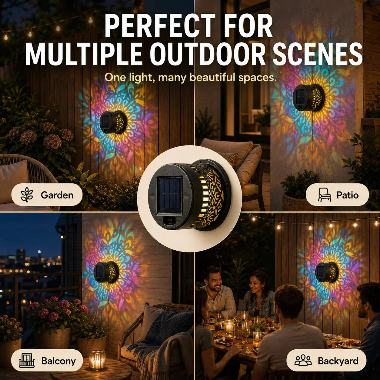 💡💓Surprise Price🔥Solar-Powered Mandala Projector Light🎁🏠6