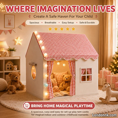🏰50% OFF NOW! ⏰ Children's Play Tent Castle – Spacious & easy to set up – Breathable fabric, perfect for indoor or outdoor fun – encourages imaginative play ✨🧸