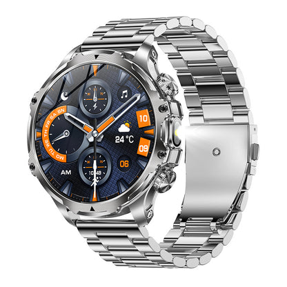 Men's military smartwatch,phone sync information, wireless call,flashlight/multiple exercise modes / fitnesstracker watch for Android and iPhone