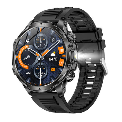 Men's military smartwatch,phone sync information, wireless call,flashlight/multiple exercise modes / fitnesstracker watch for Android and iPhone