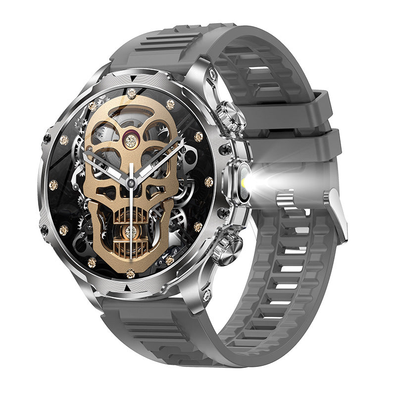 Men's military smartwatch,phone sync information, wireless call,flashlight/multiple exercise modes / fitnesstracker watch for Android and iPhone