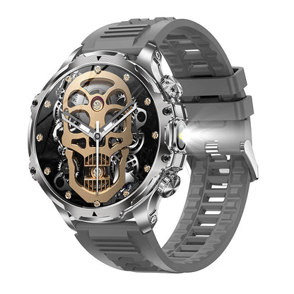 Men's military smartwatch,phone sync information, wireless call,flashlight/multiple exercise modes / fitnesstracker watch for Android and iPhone