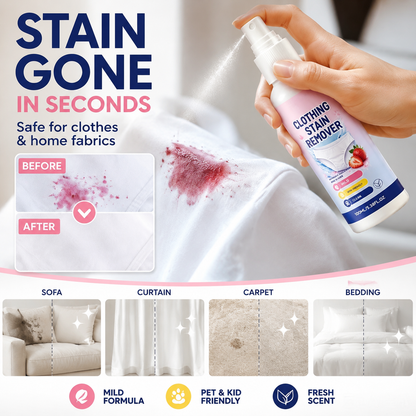 Powerful Fabric Stain Eraser Spray – No Harsh Chemicals, Safe for Sensitive Skin – Eliminates Old, Set-in Stains on Shirts, Pants, Linens