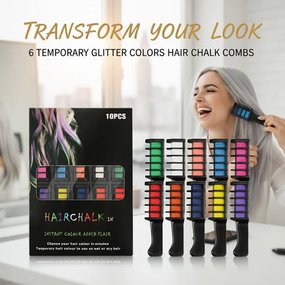10PCS SET -🌈Festive Fun Hair Chalk Combs