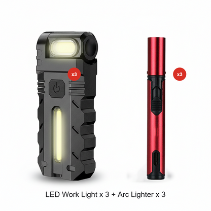 LED work light with 180° rotating head