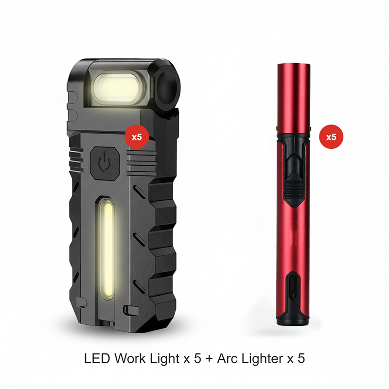 LED work light with 180° rotating head