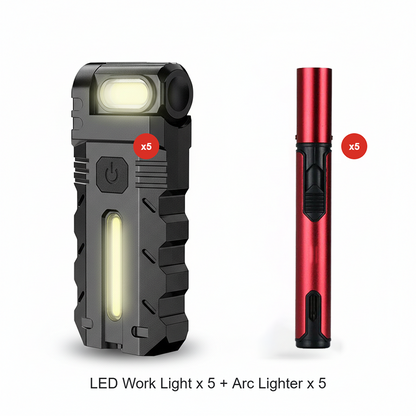 LED work light with 180° rotating head