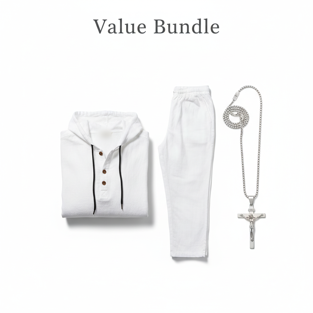 👕 60% OFF! 👖Men's Hooded Casual Loose Top & Pants 2-Piece Set🍂