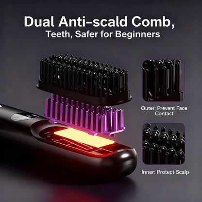 🎄Christmas Sale 60% OFF🔥2-in-1 Straightening & Cordless Hair Straightener with LED Display