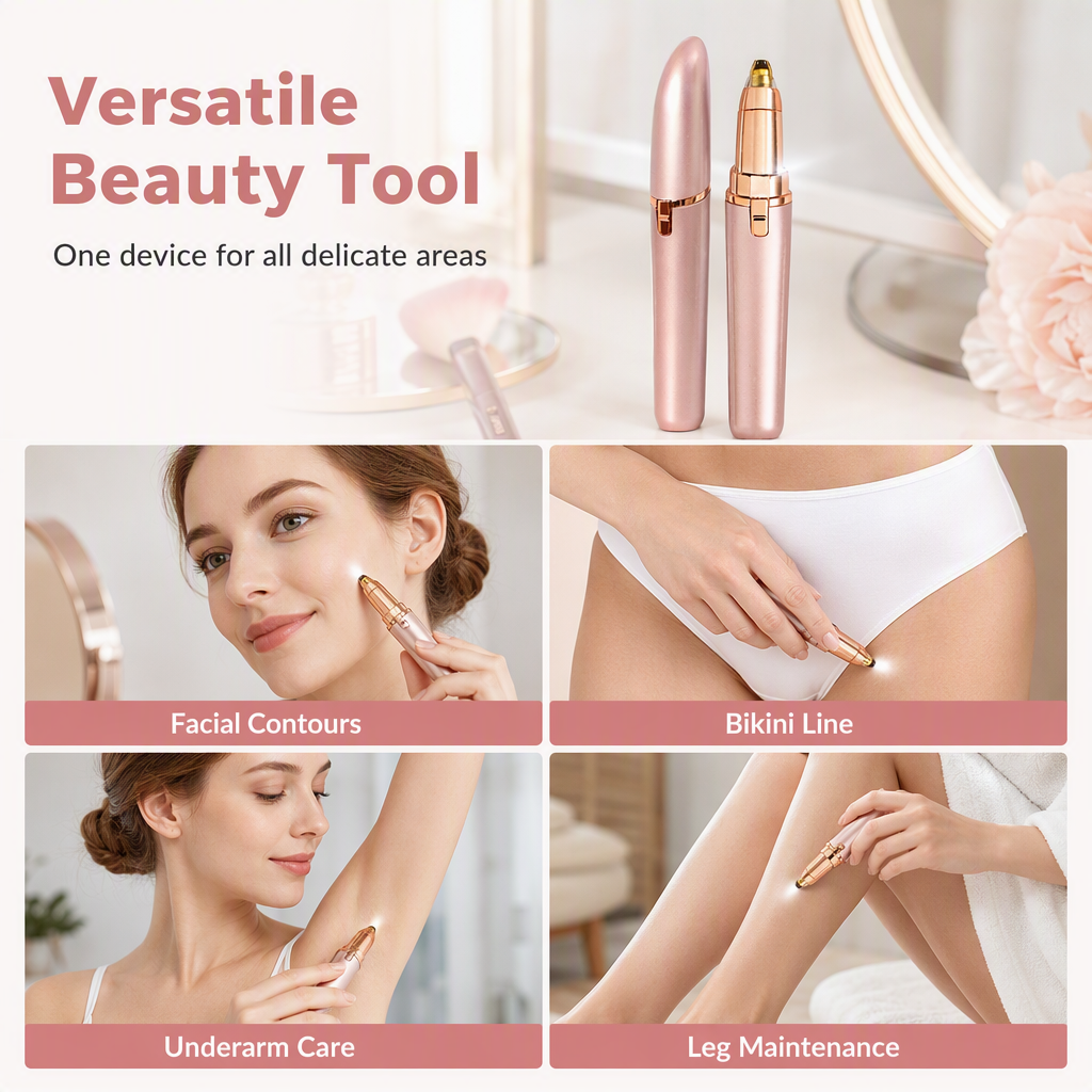 ⏳Time-Limited Special⏰Electric Eyebrow Trimmer Pen with LED Light – USB Rechargeable Precision Hair Remover