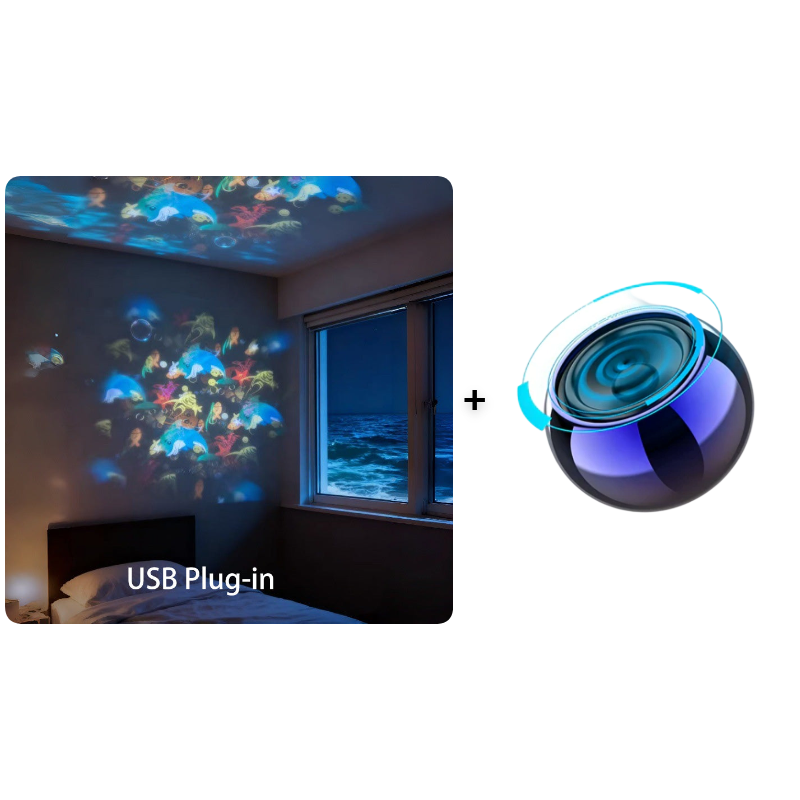 🥳2026 HOT SALE🥳💞80K+ SOLD!🌊 Ocean Wave Projector Light – Dynamic Rotating Aurora, Adjustable Brightness, Rechargeable – with/without Bluetooth Speaker – Bedroom Decor, Night Light, Gift for Kids & Adults