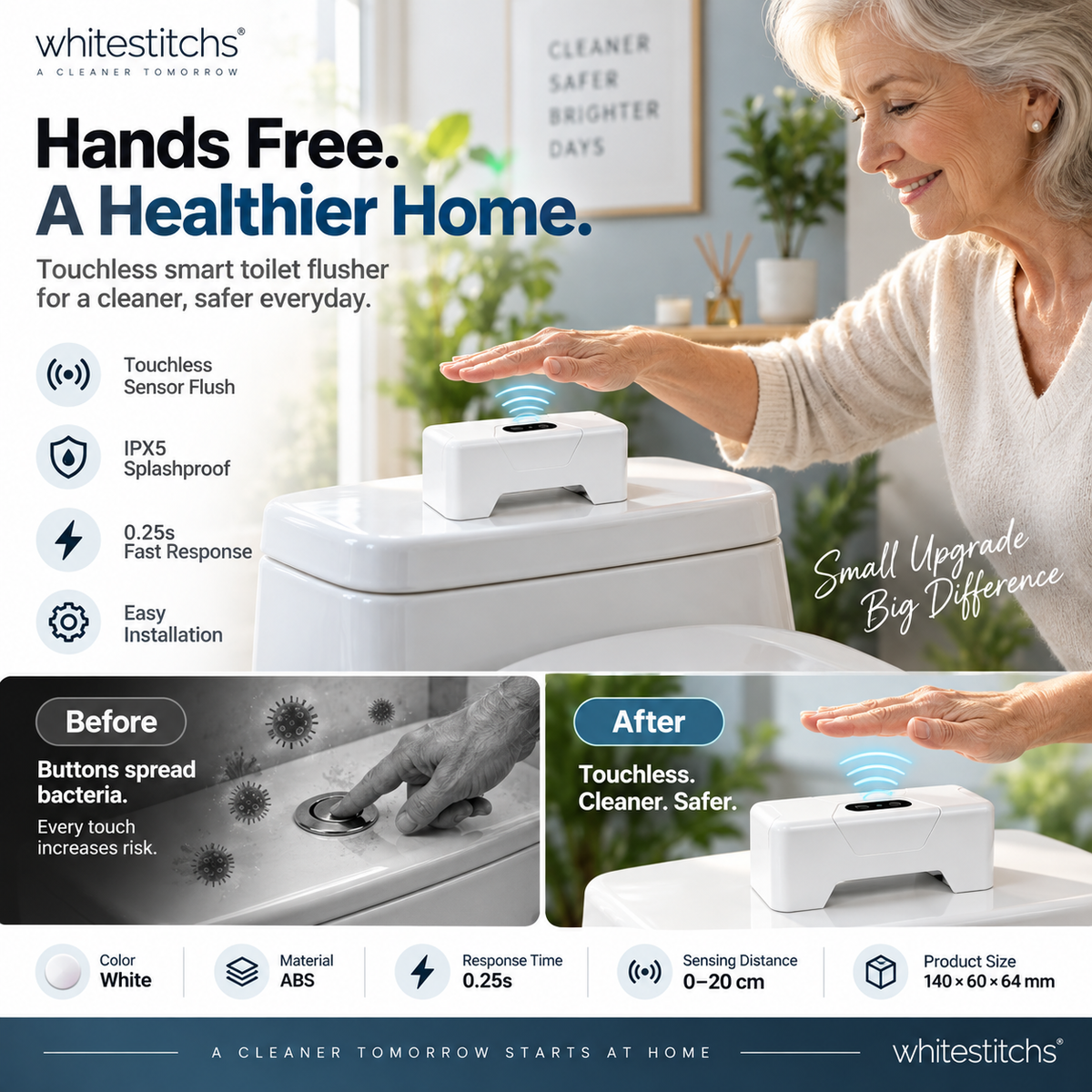 ⏳Limited-time 50% off ⏰ Touchless Automatic Toilet Flusher