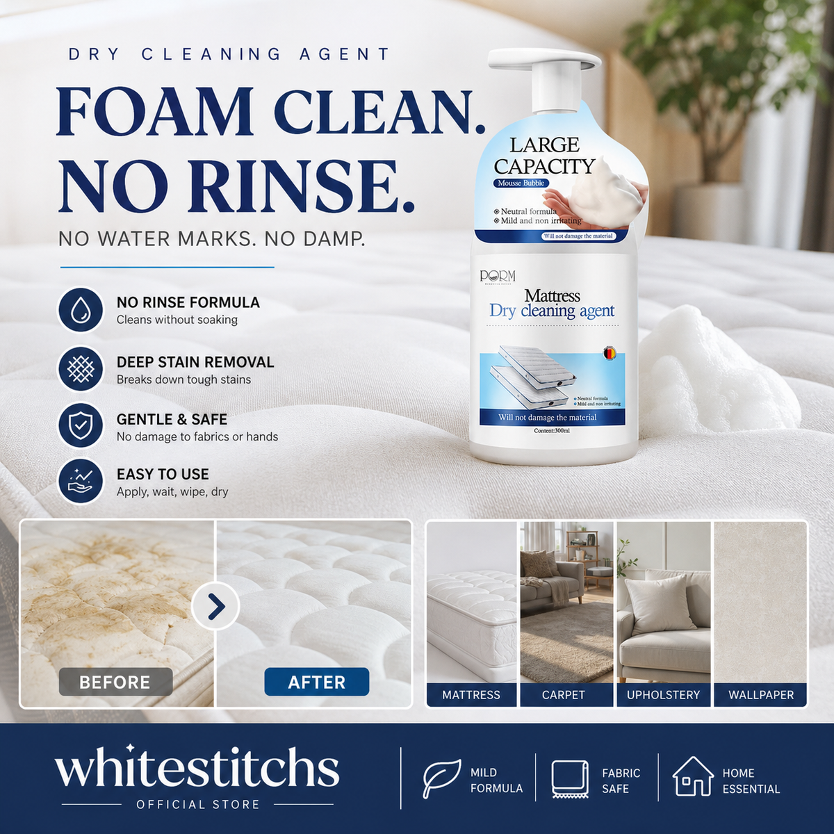 🎉Hot Sale 50% OFF🎉 Powerful Mattress Yellow Stain Cleaner