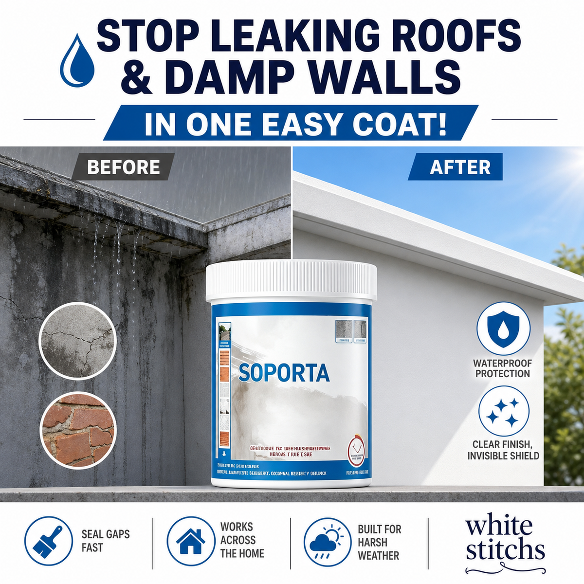 💧50% OFF NOW! 🏠Multi‑Surface Waterproof Repair Sealant – Clear Leak Sealant Coating, Invisible Anti‑Leak Protective Coating for Cracks Walls Roof Pipes