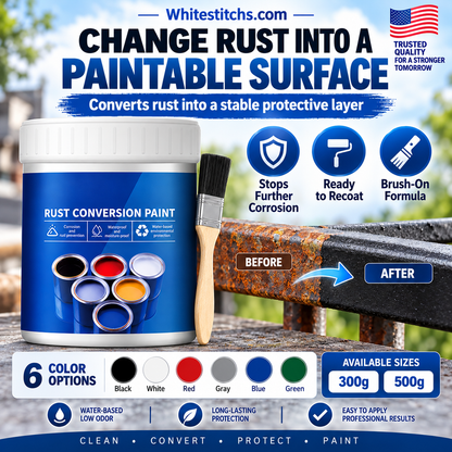 🛡️ 50% OFF NOW! 🎨 Weatherproof Rust Converter Paint – Turns Rust into Paintable Surface, Stops Corrosion & Blocks UV – No Sanding Needed ✨