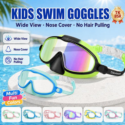 ⏳LAST DAY SALE ONLY $29.99!!🔥Vvinca Kids’ Anti-Choke Swim Goggles🥽UV Protection • Anti-Fog • Shatterproof Lenses • With Nose Cover🏊‍♀️✨Perfect for Swimming Lessons, Beach & Summer Holidays ☀️🇬🇧