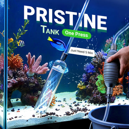 🐠 49% OFF LIMITED STOCK! ✨ Aquarium Vacuum Cleaner with Siphon - Gravel Filter & Flow Control for Effortless Water Change & Tank Maintenance 💦🌿