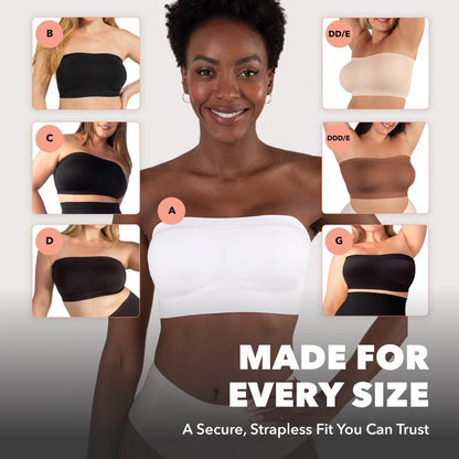 ⛱️Last Day Special Price!!🤩No-Slip Convertible Bandeau – 3-Way Wear, Wire-Free & Trusted by 50K+ Women👙🇬🇧1