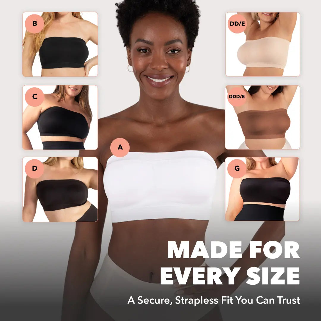 ⛱️Last Day Special Price!!🤩No-Slip Convertible Bandeau – 3-Way Wear, Wire-Free & Trusted by 50K+ Women👙🇬🇧1