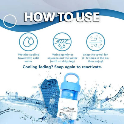 🔥❄️ Stay Cool Anywhere with This Instant Cooling Towel! ❄️🔥⏰Buy 1 Get 1 Free🔥Absorbent Quick-Drying Gym Cooling Towels