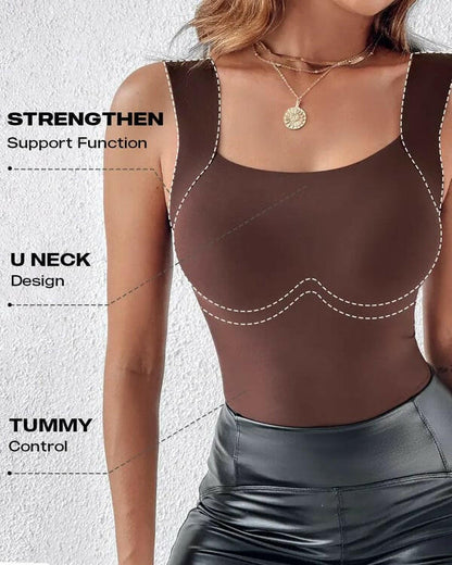 🔥Last Day 49% OFF💖Women’s U Neck Thermal Tank Tops with Built-In Bra