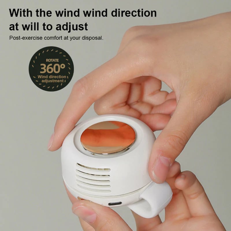 ⏳Summer Hot Sale!!💞50K+ SOLD!💨2-in-1 Wearable Fan – Instantly Cools You by Up to 10°C | 24H Quiet Hands-Free Airflow🌀🌿