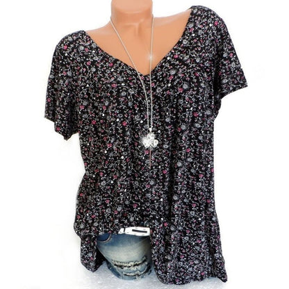 👕 50% OFF NOW! 🌸 Spring Fashion Print Short Sleeve – Lightweight Fabric, Vibrant Prints & Casual Fit 👚