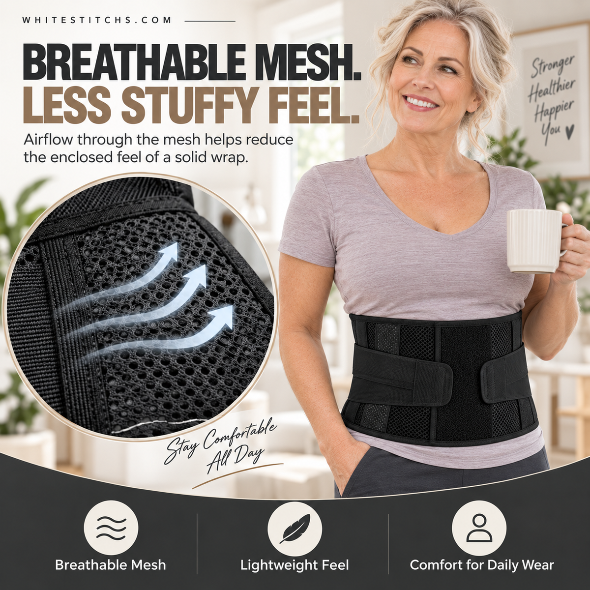 📢📢50% OFF !! ⏰Breathable Posture Corrector - Back Pain Relief & Tummy Control