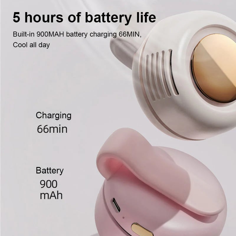 ⏳Summer Hot Sale!!💞50K+ SOLD!💨2-in-1 Wearable Fan – Instantly Cools You by Up to 10°C | 24H Quiet Hands-Free Airflow🌀🌿