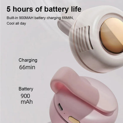 ⏳Summer Hot Sale!!💞50K+ SOLD!💨2-in-1 Wearable Fan – Instantly Cools You by Up to 10°C | 24H Quiet Hands-Free Airflow🌀🌿